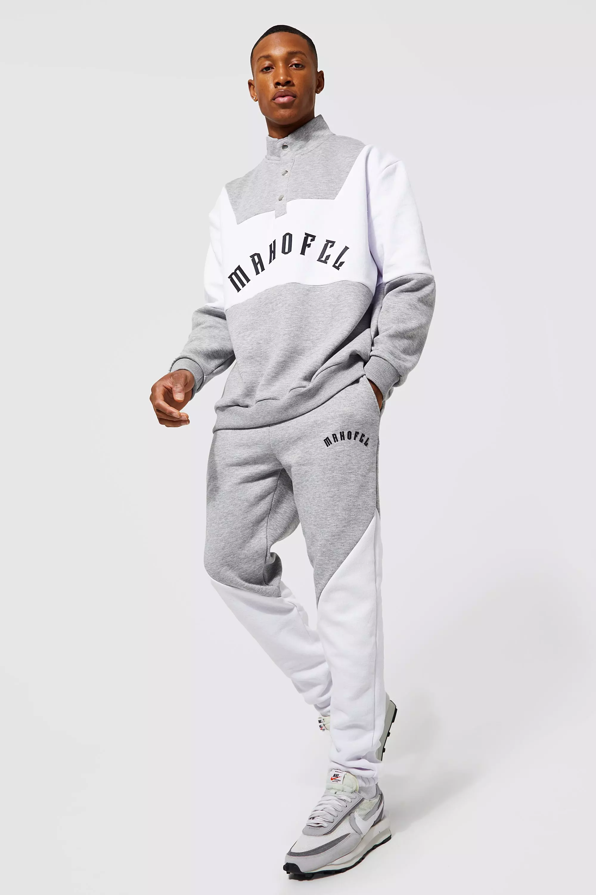 Grey cheap boohooman tracksuit